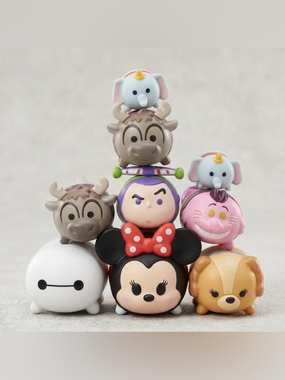 Disney Tsum Tsum Vinyl Figure Lot 9 Stackable Minis Buzz Minnie Dumbo Baymax